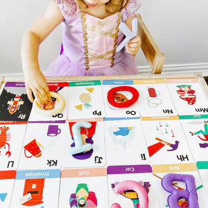 ABC Uppercase Felt Alphabet & Flashcards