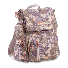 Load image into Gallery viewer, uJuBe Be Sporty Backpack Diaper Bag in Sakura at Dusk Sideway View