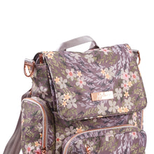 Load image into Gallery viewer, uJuBe Be Sporty Backpack Diaper Bag in Sakura at Dusk Sideway View Zoom