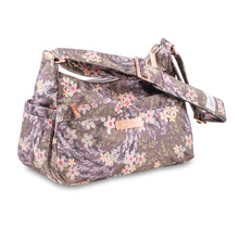 Load image into Gallery viewer, uJuBe Hobobe Purse Diaper Bag in Sakura at Dusk Sideway View