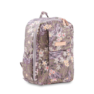 uJuBe MiniBe Backpack Diaper Bag in Sakura at Dusk Front Sideway View