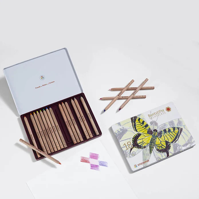 Stockmar Pencils Triangular - 18+1 Colours in Tin