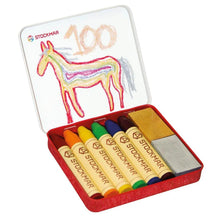 Load image into Gallery viewer, Stockmar Crayons Limited Rainbow Edition - 8 Colours in Special Anniversary Tin