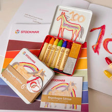 Load image into Gallery viewer, Stockmar Crayons Limited Rainbow Edition - 8 Colours in Special Anniversary Tin