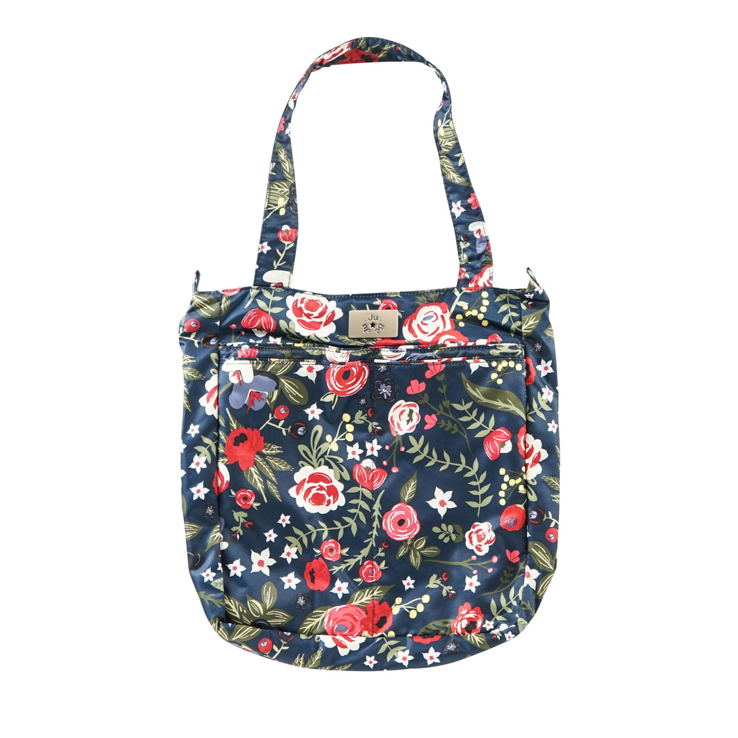 JuJuBe Be Light Everyday Tote Diaper Bag in Midnight Posy