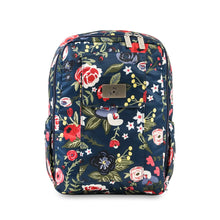 Load image into Gallery viewer, uJuBe MiniBe Backpack Diaper Bag in Midnight Posy Front View
