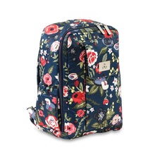 Load image into Gallery viewer, uJuBe MiniBe Backpack Diaper Bag in Midnight Posy Sideway View