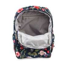 Load image into Gallery viewer, uJuBe MiniBe Backpack Diaper Bag in Midnight Posy Interior View