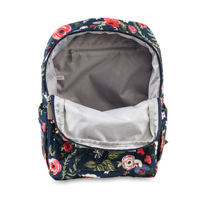 uJuBe MiniBe Backpack Diaper Bag in Midnight Posy Interior View