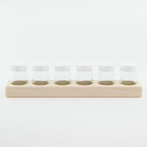 Glass Jars with Wooden Paint Holder